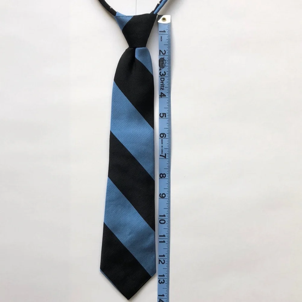 Club Room Boys Striped Pre-Tied Zipper Tie